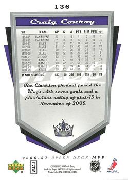 2006-07 Upper Deck MVP #136 Craig Conroy Back