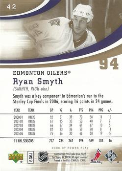 2006-07 Upper Deck Power Play #42 Ryan Smyth Back
