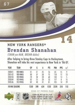 2006-07 Upper Deck Power Play #67 Brendan Shanahan Back