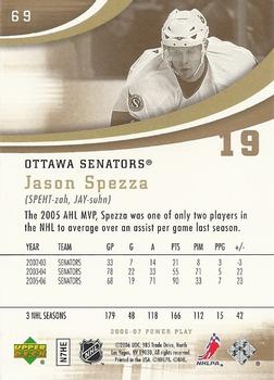 2006-07 Upper Deck Power Play #69 Jason Spezza Back