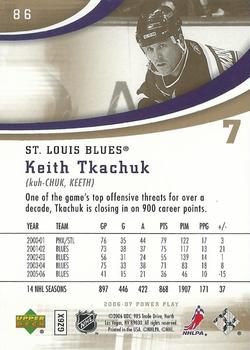 2006-07 Upper Deck Power Play #86 Keith Tkachuk Back