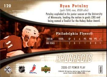 2006-07 Upper Deck Power Play #120 Ryan Potulny Back