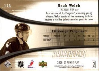 2006-07 Upper Deck Power Play #123 Noah Welch Back