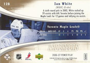 2006-07 Upper Deck Power Play #128 Ian White Back