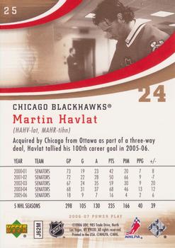 2006-07 Upper Deck Power Play #25 Martin Havlat Back