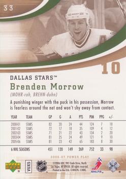 2006-07 Upper Deck Power Play #33 Brenden Morrow Back