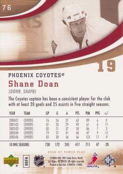 2006-07 Upper Deck Power Play #76 Shane Doan Back