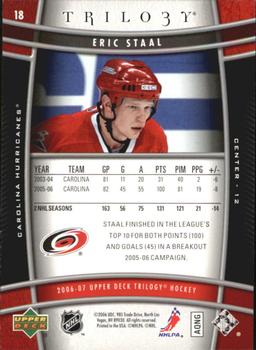 2006-07 Upper Deck Trilogy #18 Eric Staal Back