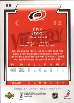 2006-07 Upper Deck Victory #35 Eric Staal Back