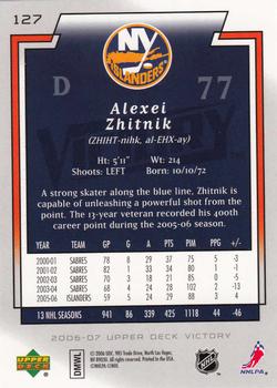 2006-07 Upper Deck Victory #127 Alexei Zhitnik Back
