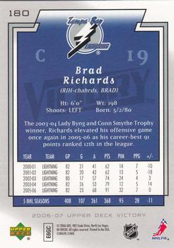 2006-07 Upper Deck Victory #180 Brad Richards Back