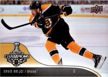 2011 Upper Deck Boston Bruins Stanley Cup Champions #7 David Krejci Front