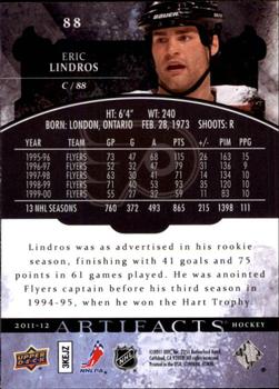 2011-12 Upper Deck Artifacts #88 Eric Lindros Back
