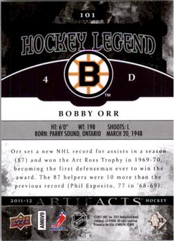 2011-12 Upper Deck Artifacts #101 Bobby Orr Back