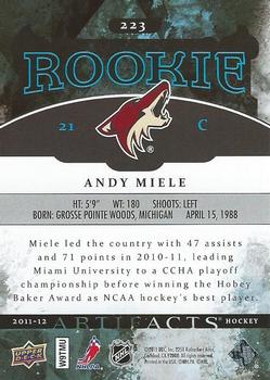 2011-12 Upper Deck Artifacts #223 Andy Miele Back