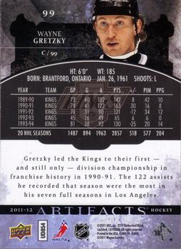 2011-12 Upper Deck Artifacts #99 Wayne Gretzky Back