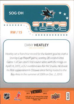 2011-12 Upper Deck Victory - Stars of the Game #SOG-DH Dany Heatley Back