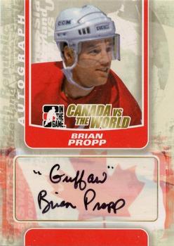 2011-12 In The Game Canada vs. The World #A-BPR Brian Propp Front