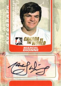 2011-12 In The Game Canada vs. The World #A-MD Marcel Dionne Front