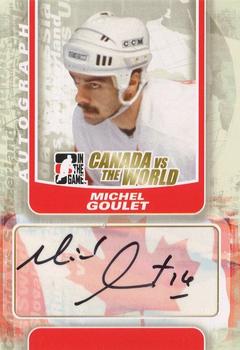 2011-12 In The Game Canada vs. The World #A-MG Michel Goulet Front