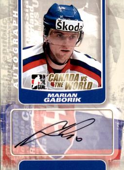 2011-12 In The Game Canada vs. The World #A-MGA Marian Gaborik Front