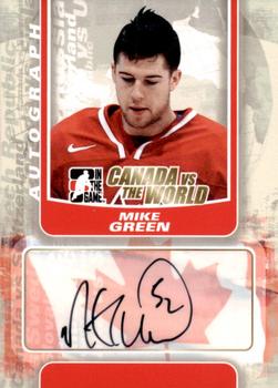 2011-12 In The Game Canada vs. The World #A-MGR Mike Green Front