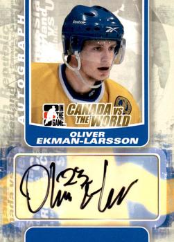 2011-12 In The Game Canada vs. The World #A-OE Oliver Ekman-Larsson Front