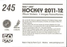 2011-12 Panini Stickers #245 Steve Ott Back