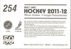 2011-12 Panini Stickers #254 Niklas Kronwall Back