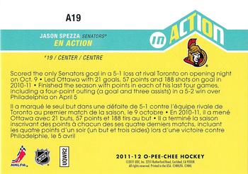 2011-12 O-Pee-Chee - In Action #A19 Jason Spezza Back