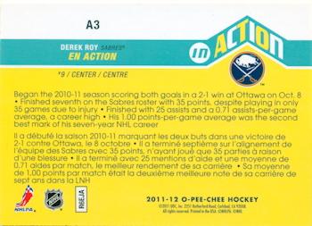 2011-12 O-Pee-Chee - In Action #A3 Derek Roy Back