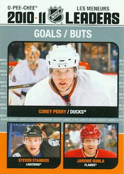 2011-12 O-Pee-Chee - League Leaders #LL-1 Corey Perry / Steven Stamkos / Jarome Iginla Front