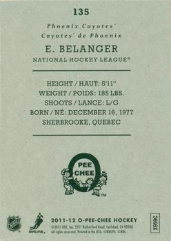 2011-12 O-Pee-Chee - Retro #135 Eric Belanger Back