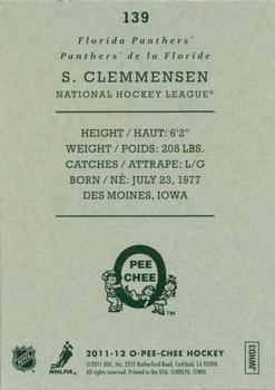 2011-12 O-Pee-Chee - Retro #139 Scott Clemmensen Back