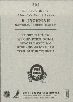 2011-12 O-Pee-Chee - Retro #393 Barret Jackman Back