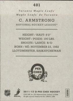2011-12 O-Pee-Chee - Retro #401 Colby Armstrong Back