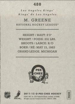 2011-12 O-Pee-Chee - Retro #480 Matt Greene Back