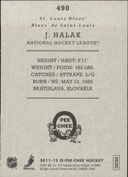 2011-12 O-Pee-Chee - Retro #490 Jaroslav Halak Back