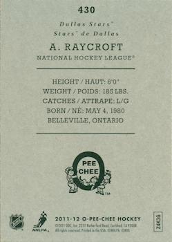 2011-12 O-Pee-Chee - Retro #430 Andrew Raycroft Back
