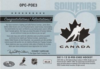 2011-12 O-Pee-Chee - Souvenirs #OPC-POE3 Patrice Cormier / Jamie Benn / Stefan Della Rovere / Zach Boychuk Back