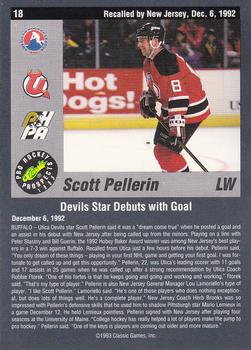 1993 Classic Pro Prospects #18 Scott Pellerin Back