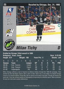 1993 Classic Pro Prospects #25 Milan Tichy Back