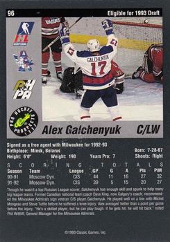 1993 Classic Pro Prospects #96 Alex Galchenyuk Back
