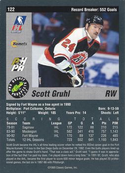 1993 Classic Pro Prospects #122 Scott Gruhl Back