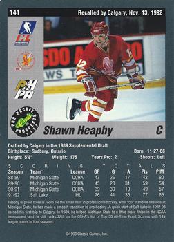 1993 Classic Pro Prospects #141 Shawn Heaphy Back