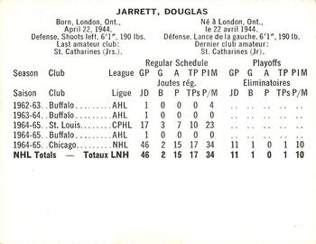 1965-66 Coca-Cola NHL Players #NNO Doug Jarrett Back