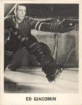 1965-66 Coca-Cola NHL Players #NNO Ed Giacomin Front