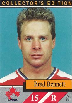 1990-91 Alberta Lotteries Team Canada #11 Brad Bennett Front
