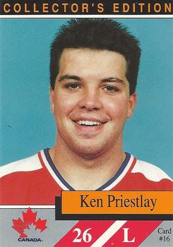 1990-91 Alberta Lotteries Team Canada #16 Ken Priestlay Front
