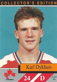 1990-91 Alberta Lotteries Team Canada #4 Karl Dykhuis Front